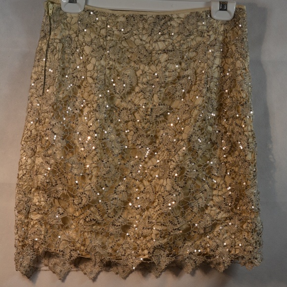 Sequin Lace Skirt H&M SZ 6 - Picture 2 of 2